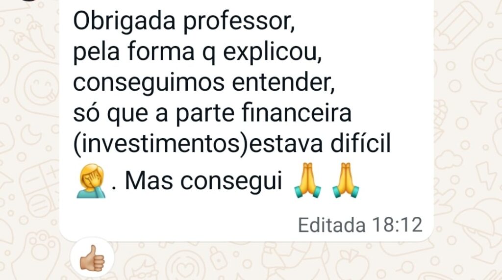 Depoimento de aluna sobre capacitação da Águia Educação