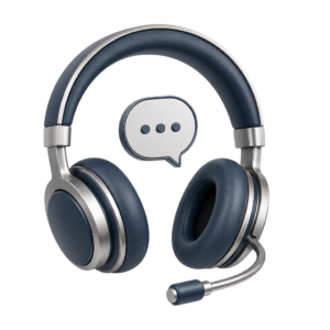 Ícone de headset representando atendimento e contato para inscrição no curso